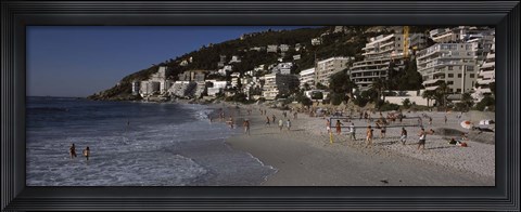 Framed Tourists on the beach, Clifton Beach, Cape Town, Western Cape Province, South Africa Print
