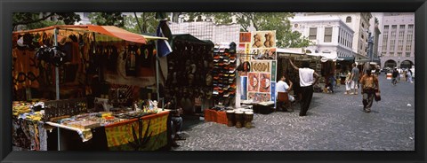 Framed Flea market at a roadside, Greenmarket Square, Cape Town, Western Cape Province, Republic of South Africa Print