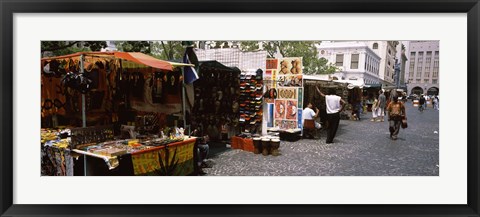 Framed Flea market at a roadside, Greenmarket Square, Cape Town, Western Cape Province, Republic of South Africa Print