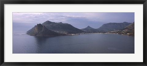 Framed Town surrounded by mountains, Hout Bay, Cape Town, Western Cape Province, Republic of South Africa Print