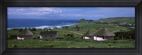 Framed Thatched Rondawel huts, Hole in the Wall, Coffee Bay, Transkei, Wild Coast, Eastern Cape Province, Republic of South Africa Print