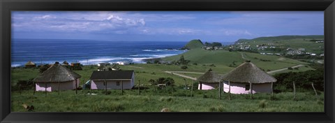 Framed Thatched Rondawel huts, Hole in the Wall, Coffee Bay, Transkei, Wild Coast, Eastern Cape Province, Republic of South Africa Print