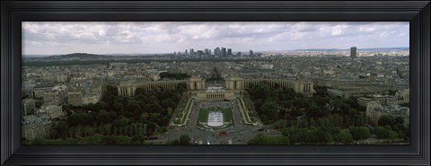 Framed Cityscape viewed from the Eiffel Tower, Paris, Ile-de-France, France Print