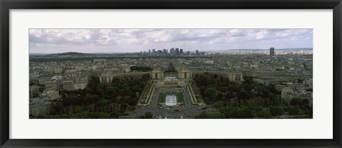 Framed Cityscape viewed from the Eiffel Tower, Paris, Ile-de-France, France Print