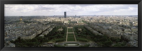 Framed view of Paris from the Eiffel Tower, Paris, France Print