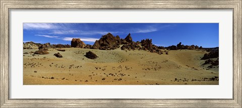 Framed Rocks on an arid landscape, Pico de Teide, Tenerife, Canary Islands, Spain Print