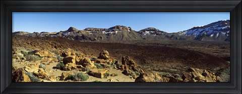 Framed Dormant volcano in a national park, Pico de Teide, Tenerife, Canary Islands, Spain Print