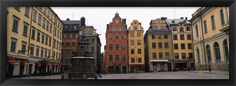 Framed Buildings in a city, Stortorget, Gamla Stan, Stockholm, Sweden Print