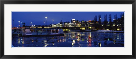 Framed Stockholm, Sweden at night Print