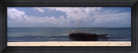 Framed Dhows in the ocean, Malindi, Coast Province, Kenya Print
