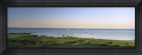 Framed Panoramic view of a lake, Lake Victoria, Great Rift Valley, Kenya Print