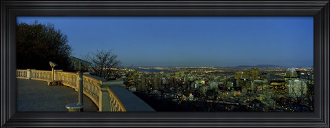 Framed City viewed from an observation point, Kondiaronk Belvedere, Mount Royal, Montreal, Quebec, Canada Print