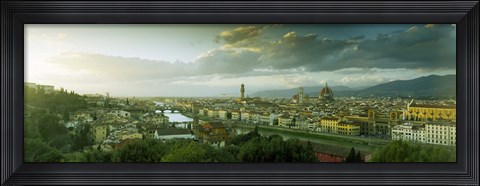 Framed High angle view of a city from Piazzale Michelangelo, Florence, Tuscany, Italy Print