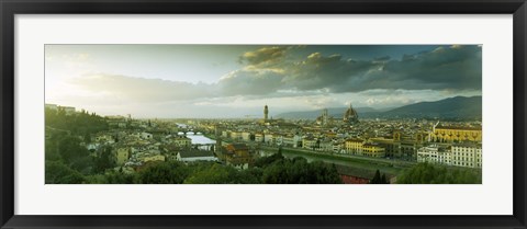 Framed High angle view of a city from Piazzale Michelangelo, Florence, Tuscany, Italy Print