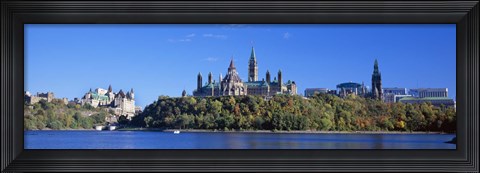 Framed Government building on a hill, Parliament Building, Parliament Hill, Ottawa, Ontario, Canada Print