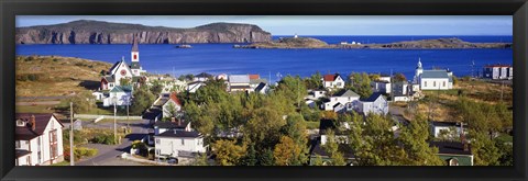 Framed Buildings at the coast, Trinity, Newfoundland Island,  Canada Print
