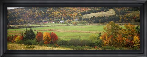 Framed Cape Breton Highlands near North East Margaree, Nova Scotia, Canada Print