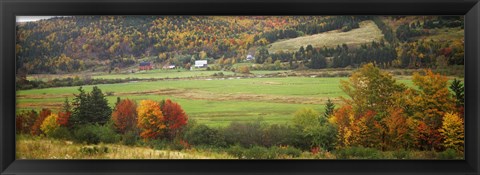 Framed Cape Breton Highlands near North East Margaree, Nova Scotia, Canada Print