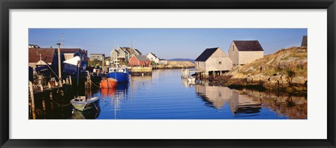 Framed Fishing village of Peggy&#39;s Cove, Nova Scotia, Canada Print