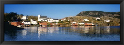 Framed Fishing village on an island, Salvage, Newfoundland, Newfoundland and Labrador, Canada Print