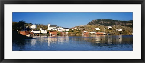 Framed Fishing village on an island, Salvage, Newfoundland, Newfoundland and Labrador, Canada Print