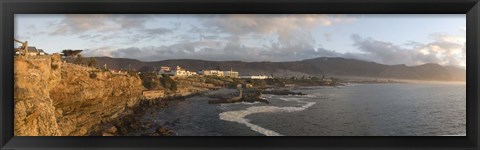 Framed Old whaling station with a town in the background, Hermanus, Western Cape Province, South Africa Print