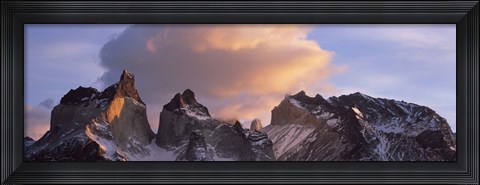 Framed Clouds over mountains, Torres Del Paine, Torres Del Paine National Park, Chile Print