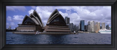 Framed Opera house at the waterfront, Sydney Opera House, Sydney Harbor, Sydney, New South Wales, Australia Print