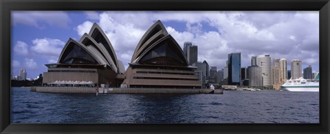 Framed Opera house at the waterfront, Sydney Opera House, Sydney Harbor, Sydney, New South Wales, Australia Print