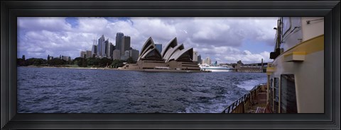 Framed Buildings at the waterfront, Sydney Opera House, Sydney Harbor, Sydney, New South Wales, Australia Print
