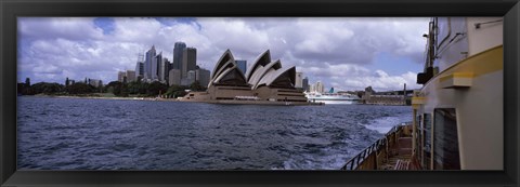 Framed Buildings at the waterfront, Sydney Opera House, Sydney Harbor, Sydney, New South Wales, Australia Print