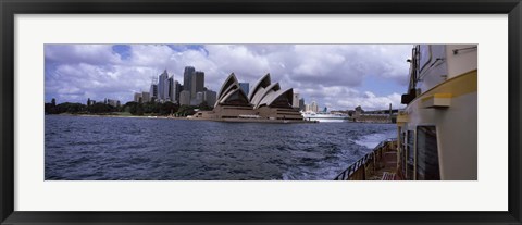 Framed Buildings at the waterfront, Sydney Opera House, Sydney Harbor, Sydney, New South Wales, Australia Print