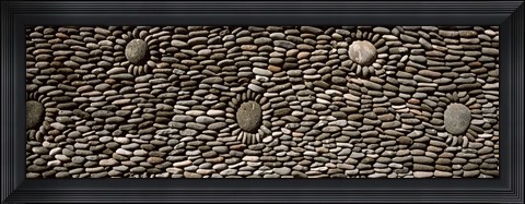 Framed Decorated wall of a temple, Tulamben, Bali, Indonesia Print