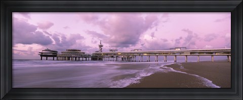 Framed Tourist resort at the seaside, Scheveningen, The Hague, South Holland, Netherlands Print
