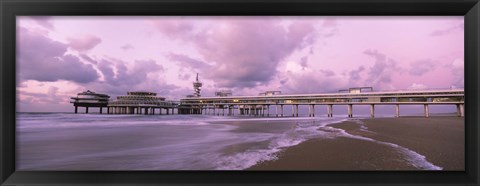 Framed Tourist resort at the seaside, Scheveningen, The Hague, South Holland, Netherlands Print