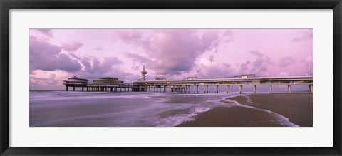 Framed Tourist resort at the seaside, Scheveningen, The Hague, South Holland, Netherlands Print