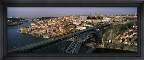 Framed Bridge across a river, Dom Luis I Bridge, Duoro River, Porto, Portugal Print