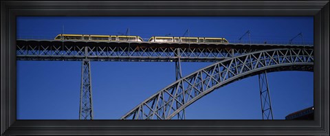 Framed Low angle view of a bridge, Dom Luis I Bridge, Duoro River, Porto, Portugal Print