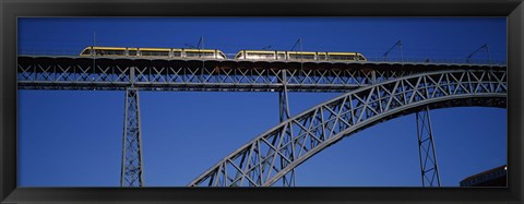 Framed Low angle view of a bridge, Dom Luis I Bridge, Duoro River, Porto, Portugal Print