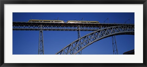 Framed Low angle view of a bridge, Dom Luis I Bridge, Duoro River, Porto, Portugal Print