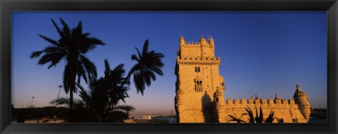 Framed Torre De Belem, Belem, Lisbon, Portugal Print