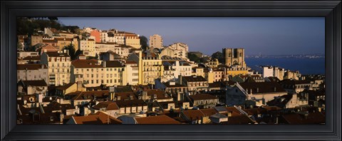 Framed Buildings in Alfama, Lisbon, Portugal Print