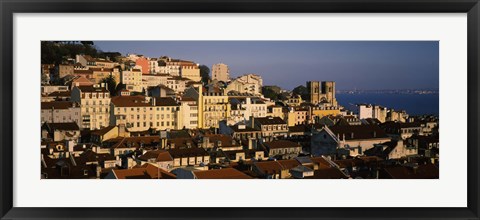 Framed Buildings in Alfama, Lisbon, Portugal Print
