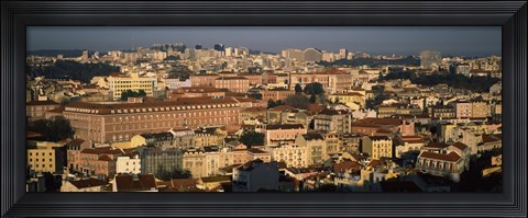 Framed Alfama skyline, Lisbon, Portugal Print