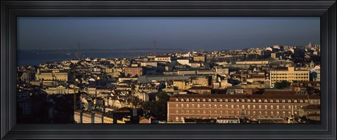 Framed Aerial view of Alfama, Lisbon, Portugal Print