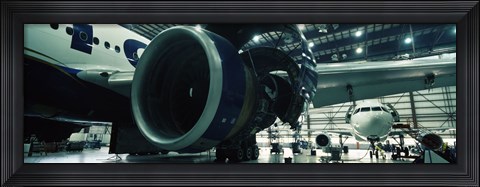 Framed Airplanes in a hangar, Mirabel Airport, Montreal, Quebec, Canada Print