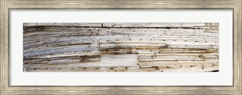 Framed Details of an old whaling boat hull, Spitsbergen, Svalbard Islands, Norway Print