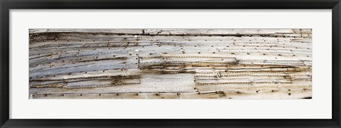 Framed Details of an old whaling boat hull, Spitsbergen, Svalbard Islands, Norway Print