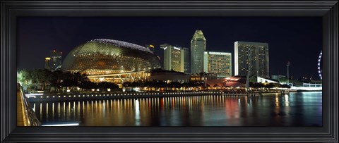 Framed Esplanade Theater, The Singapore Flyer, Singapore River, Singapore Print