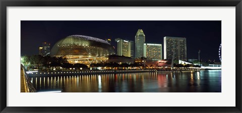 Framed Esplanade Theater, The Singapore Flyer, Singapore River, Singapore Print